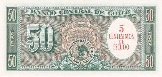 5 Centesimos de Escudos Chile p126a-2 1960